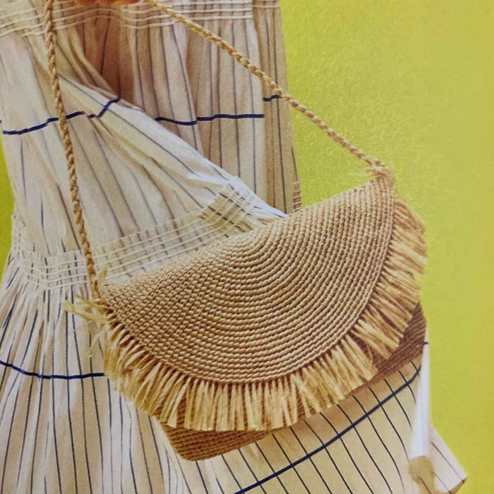 Mar y Sol Tanya Raffia Crossbody NWT